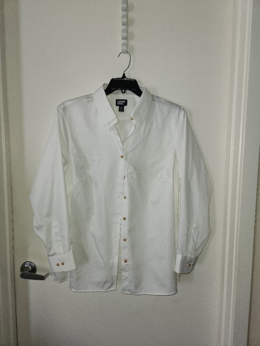 Lands' End White Button Down Shirt Size 1X